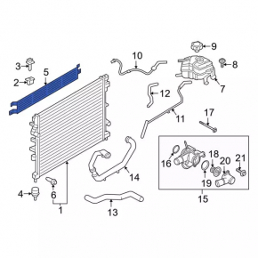 Radiator cooling mesh Ford Edge 15-18 3.5