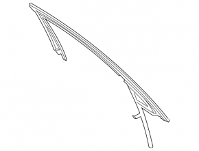 Upper door molding with glass seal and triangle, front left Lincoln Corsair 20-22
