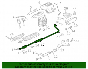 Mitsubishi Galant 04-12 exhaust pipe middle part is dented
