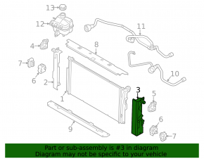 Radiator bracket left BMW i3 14-20 plastic