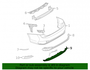 VW Jetta 22-26 rear bumper lip structure, broken fastening