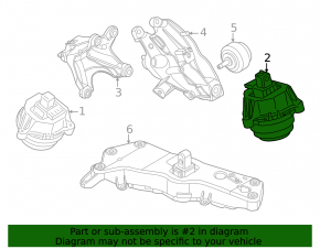 Left engine mount for BMW X3 G45 25-26 2.0T