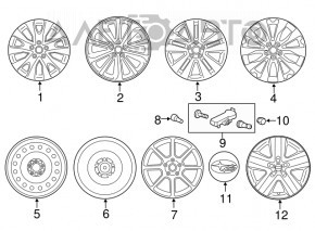 Subaru Legacy 15-19 R17 spare tire 155/70