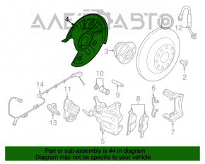 Brake Disc Cover Rear Right VW Atlas 18-24