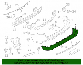 Rear bumper lower part BMW X1 E84 13-15 M package