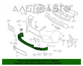 Front bumper lower lip Lexus RX350 RX450h 13-15 rest F-sport