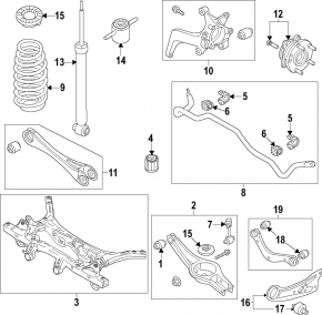 Rear left hub Hyundai Kona 23-25 Electric