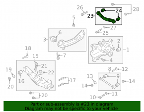 Upper rear left transverse control arm Hyundai Santa FE 19-20
