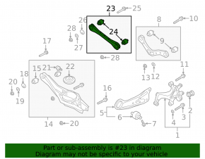 Rear left transverse control arm Kia Forte 20-24