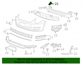 Front Bumper Absorber Right VW Beetle 12-19