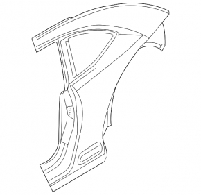 Quarter wing rear right VW Beetle 12-19