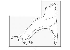 Front right fender Acura RDX 19-25