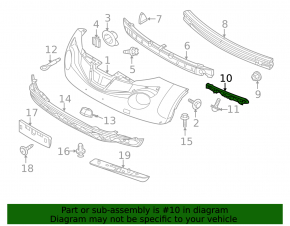 Front bumper mount left Nissan Juke 11-14 Nismo rs