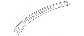 Upper front panel trim for Nissan Rogue Sport 19-21 black under the windshield