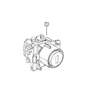 Front left door lock cylinder for Jeep Grand Cherokee WL 21-25