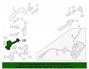Door limiter rear left Kia Niro 23-