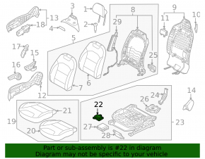 Occupant Sensor Kia Niro 23-