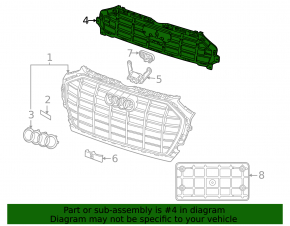 Radiator grill frame grill Audi Q5 80A 21-