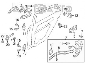 Door handle outer rear right Kia Optima 11-13