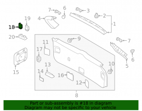 Subaru Forester 25-26 interior trunk release button
