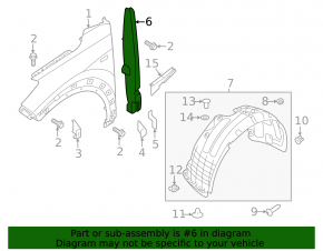 Wing seal door-wing right Hyundai Tucson 16-21