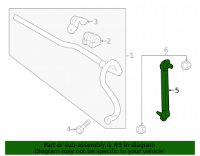 Front stabilizer link right GMC Terrain 18-
