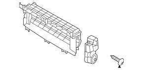 Lower radiator deflector blind assembly for Kia Sportage 23-26 HEV with motor