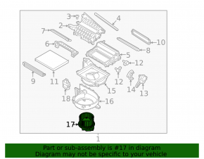 Kia Niro 17-22 heater fan motor