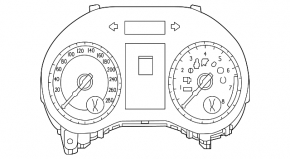 Mercedes GLA 15-20 instrument cluster without radar