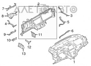 Lincoln MKC 15-19 dashboard without airbag