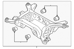 Rear subframe Ford Mustang mk6 15-automatic transmission
