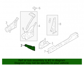 Front strut bracket left Ford Mustang mk6 15- 2.3T