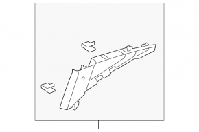 Rear pillar trim front right Ford Mustang mk6 15- coupe black