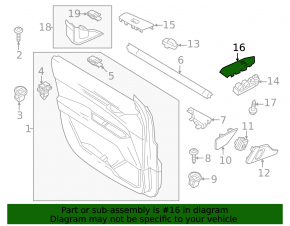 Mazda CX-50 23-25 black front left window control trim