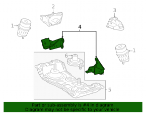 Engine Mount Bracket Left Lexus GS450h 06-11 rwd