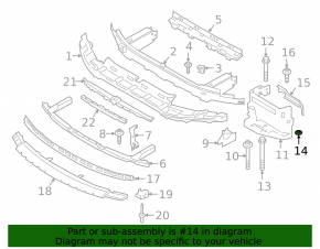 Additional radiator bracket water BMW 5 G30 17-23 rubber OEM