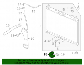 Cooling pipe lower Honda Insight 19-22