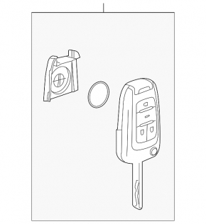 Chevrolet Equinox 10-17 key for electric tailgate