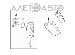 Chevrolet Equinox 10-17 key for electric tailgate