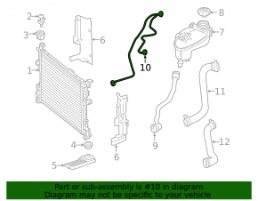 Cooling return pipe Mercedes CLA 250 14-19