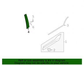 Door trim side rear right Volvo XC40 19-25 front