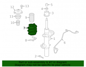 Front left spring Volvo XC40 19-25