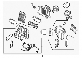 Volvo XC60 18-25 heater assembly for rear row airflow