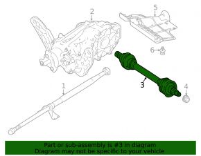 Drive axle shaft rear left Infiniti QX30 17-19