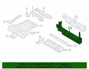 Rear panel BMW X5 F15 14-18 interior