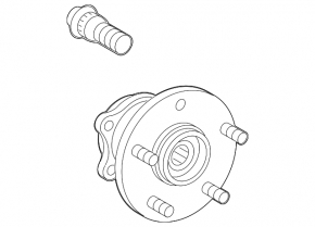 Rear left hub Toyota Prius 50 19-22 AWD