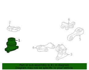 Right engine mount for Honda CRZ 11-16