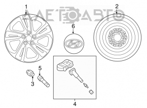 Wheel disk R17 Hyundai Elantra AD 17-18