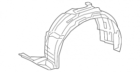 Front left fender liner Lexus RX350 RX450h 10-12 prerest