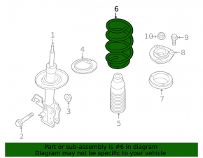 Front right spring Nissan Sentra 13-18 1.8